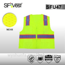 Equipamento de segurança e segurança de alta visibilidade colete reflector multicolor com bolso durável